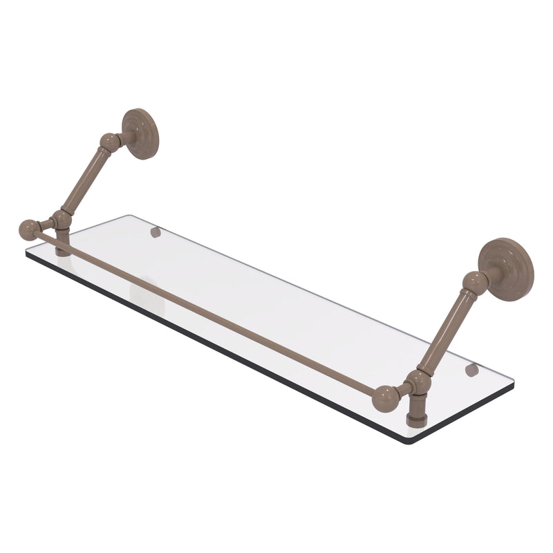 Prestige Que New Floating Glass Shelf with Gallery Rail