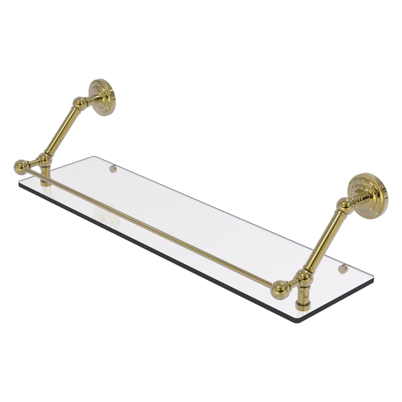 Prestige Que New Floating Glass Shelf with Gallery Rail