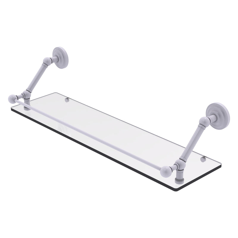 Prestige Que New Floating Glass Shelf with Gallery Rail