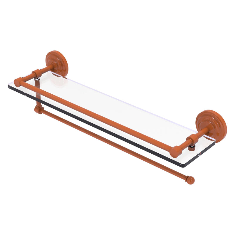 Prestige Que New Paper Towel Holder with Gallery Glass Shelf