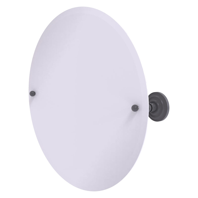 Frameless Round Tilt Mirror with Beveled Edge