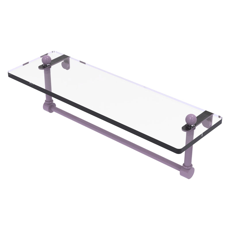 Prestige Regal Collection Glass Vanity Shelf with Integrated Towel Bar