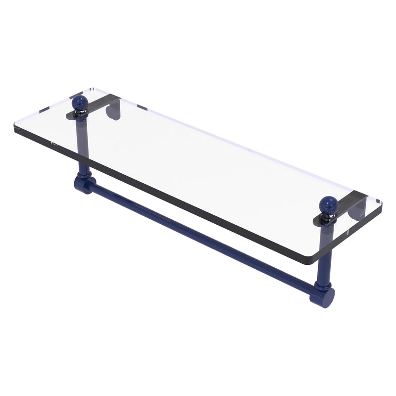 Prestige Regal Collection Glass Vanity Shelf with Integrated Towel Bar