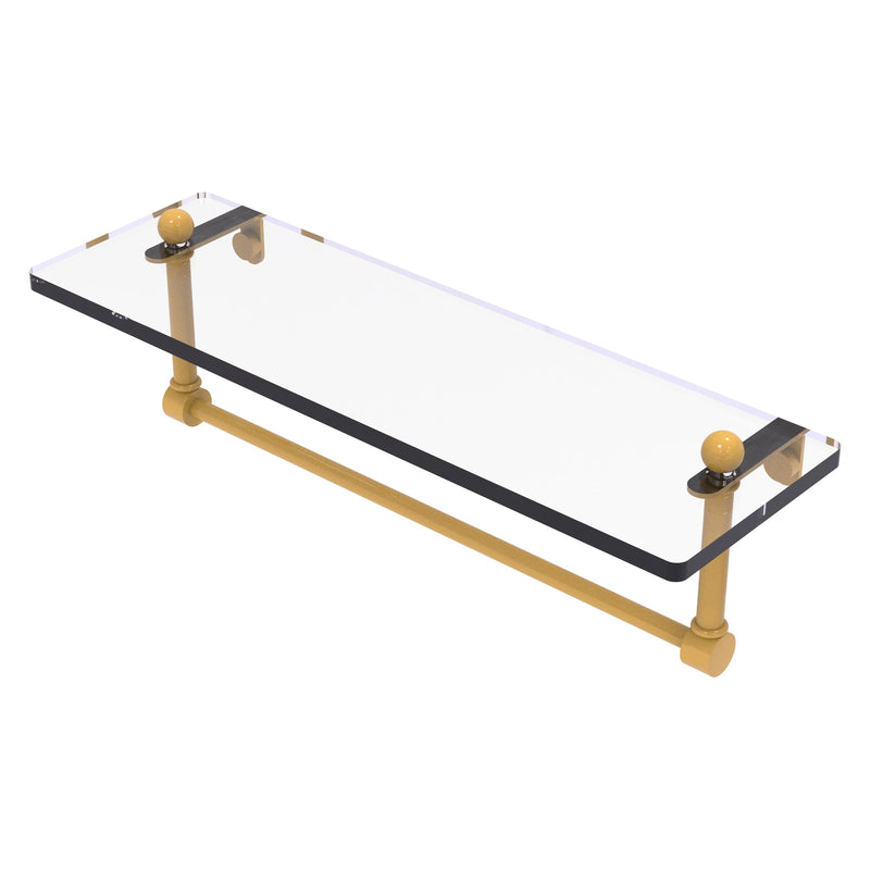 Prestige Regal Collection Glass Vanity Shelf with Integrated Towel Bar