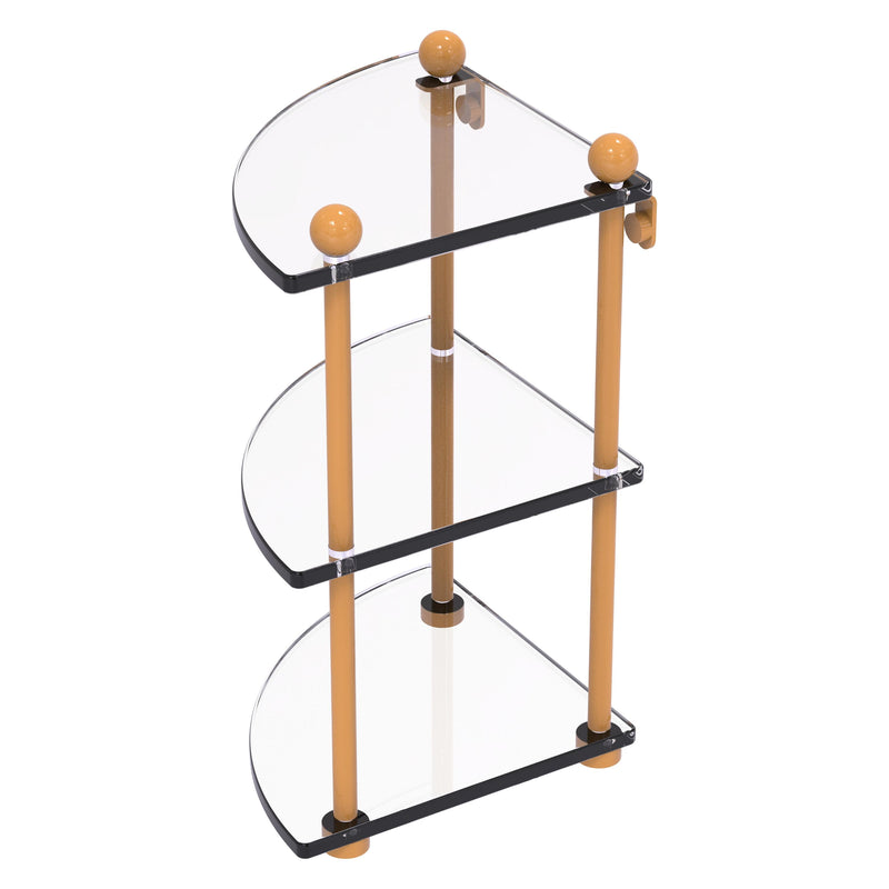 Three Tier Corner Glass Shelf