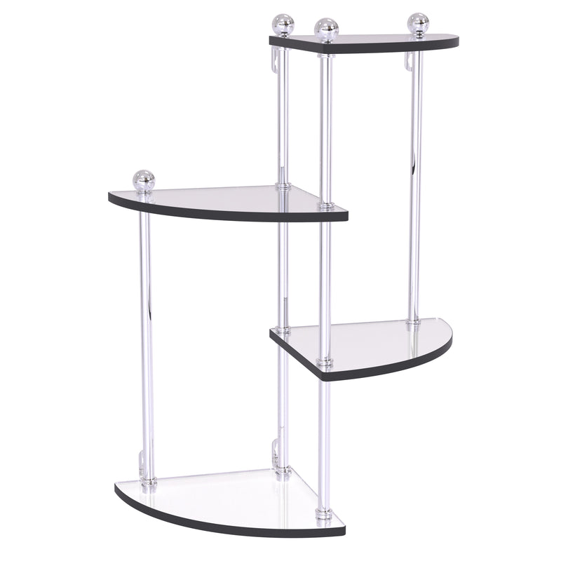 Prestige Regal 4 Tier Glass Wall Shelf