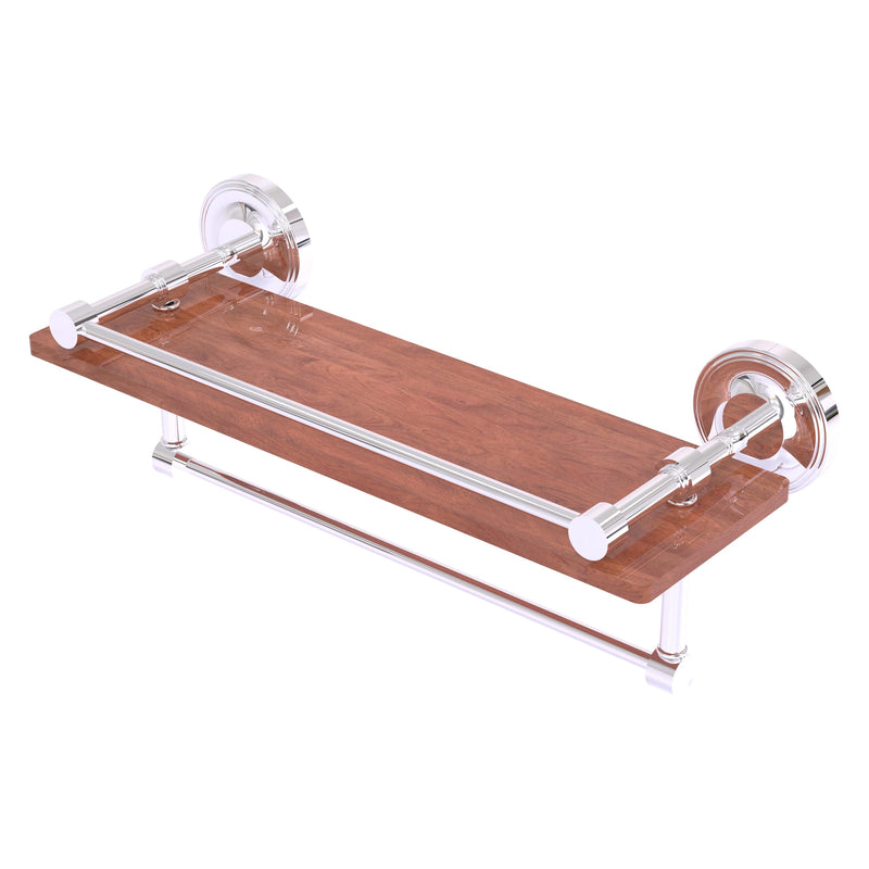 Prestige Regal Collection IPE Ironwood Shelf with Gallery Rail and Towel Bar