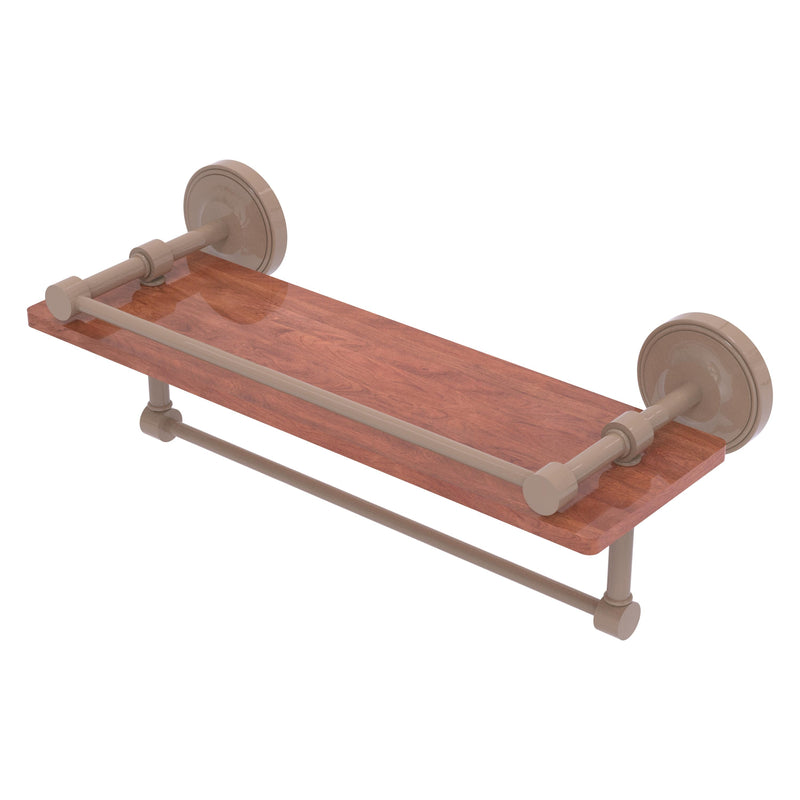 Prestige Regal Collection IPE Ironwood Shelf with Gallery Rail and Towel Bar