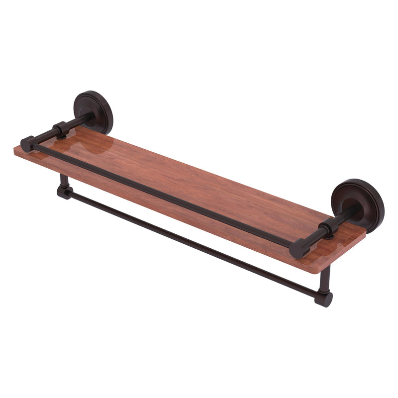 Prestige Regal Collection IPE Ironwood Shelf with Gallery Rail and Towel Bar