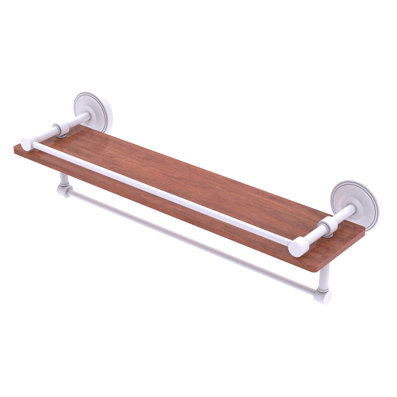 Prestige Regal Collection IPE Ironwood Shelf with Gallery Rail and Towel Bar