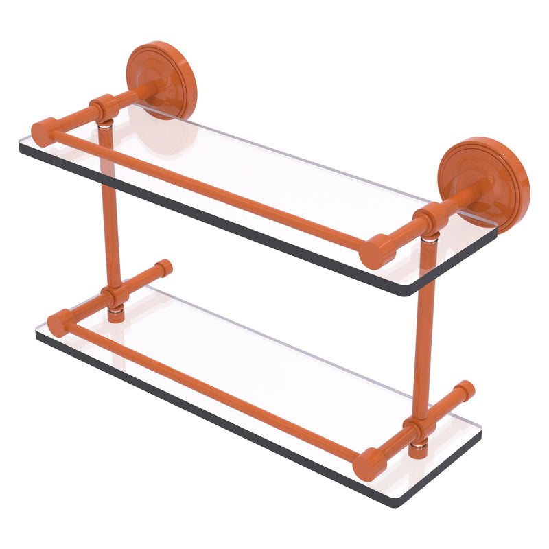 Prestige Regal Collection Double Glass Shelf with Gallery Rail