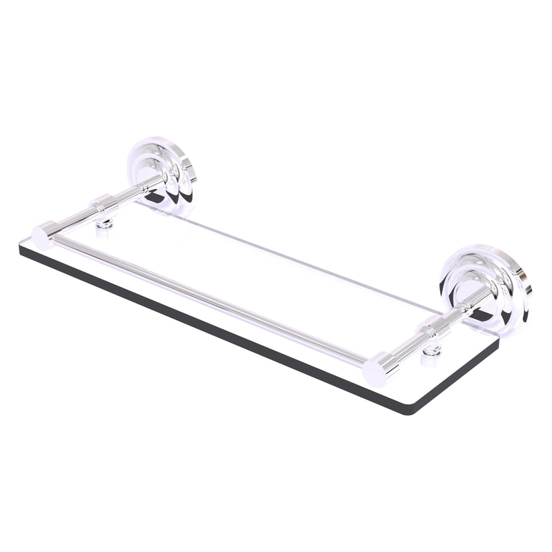 Que New Collection Glass Shelf with Gallery Rail