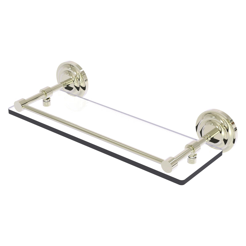 Que New Collection Glass Shelf with Gallery Rail