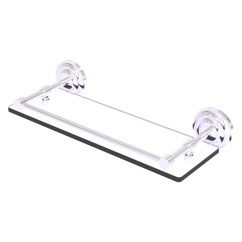 Que New Collection Glass Shelf with Gallery Rail