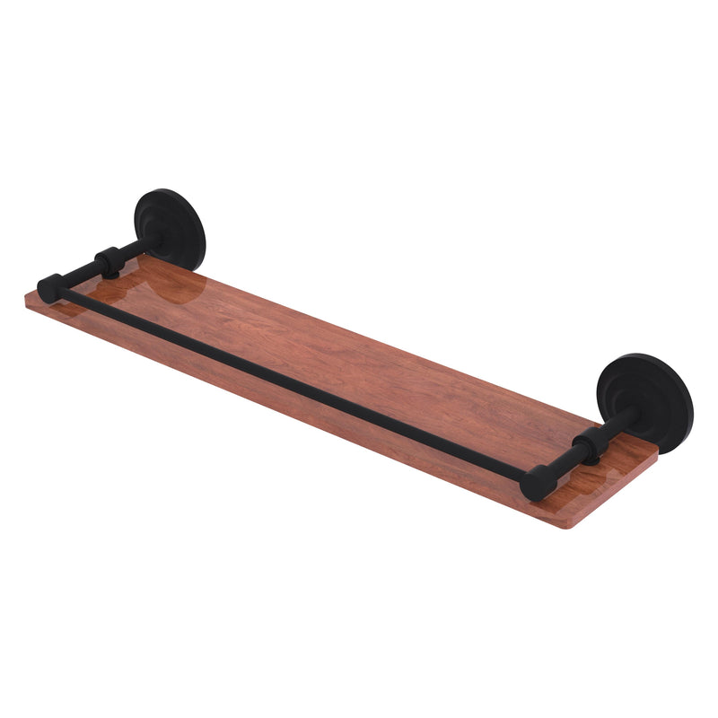 Que New Collection Solid IPE Ironwood Shelf with Gallery Rail