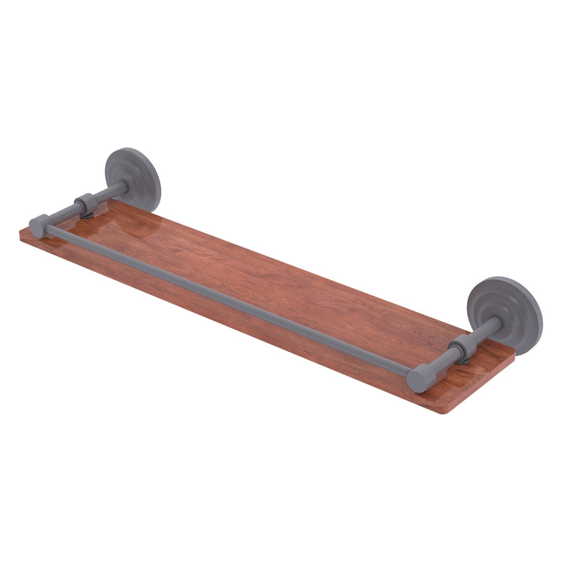 Que New Collection Solid IPE Ironwood Shelf with Gallery Rail