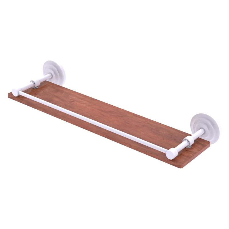 Que New Collection Solid IPE Ironwood Shelf with Gallery Rail