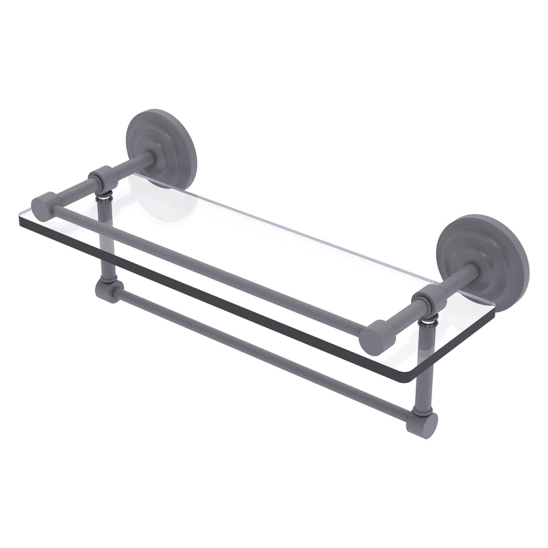 Que New Collection Gallery Rail Glass Shelf with Towel Bar