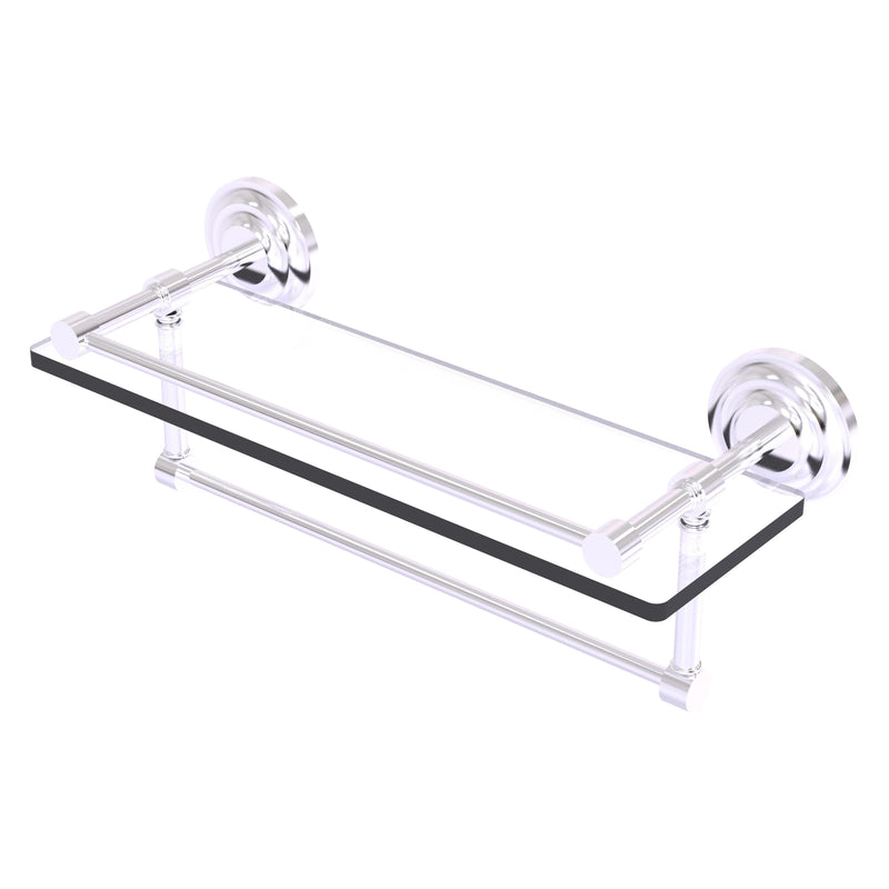 Que New Collection Gallery Rail Glass Shelf with Towel Bar