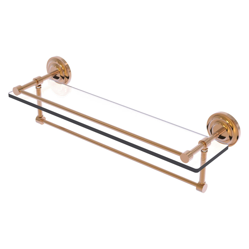 Que New Collection Gallery Rail Glass Shelf with Towel Bar