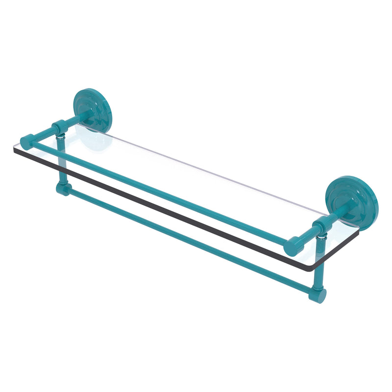 Que New Collection Gallery Rail Glass Shelf with Towel Bar