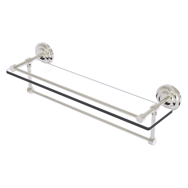 Que New Collection Gallery Rail Glass Shelf with Towel Bar