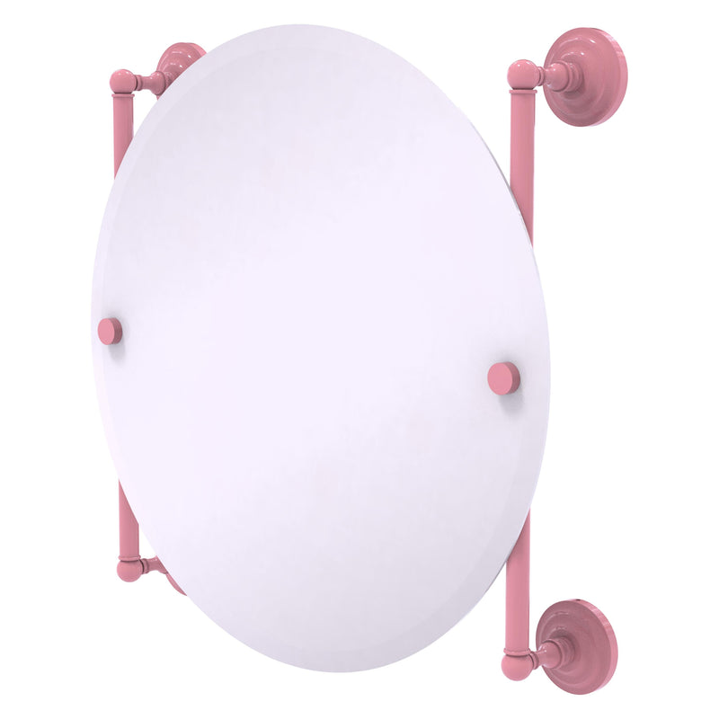 Que New Collection Round Frameless Rail Mounted Mirror