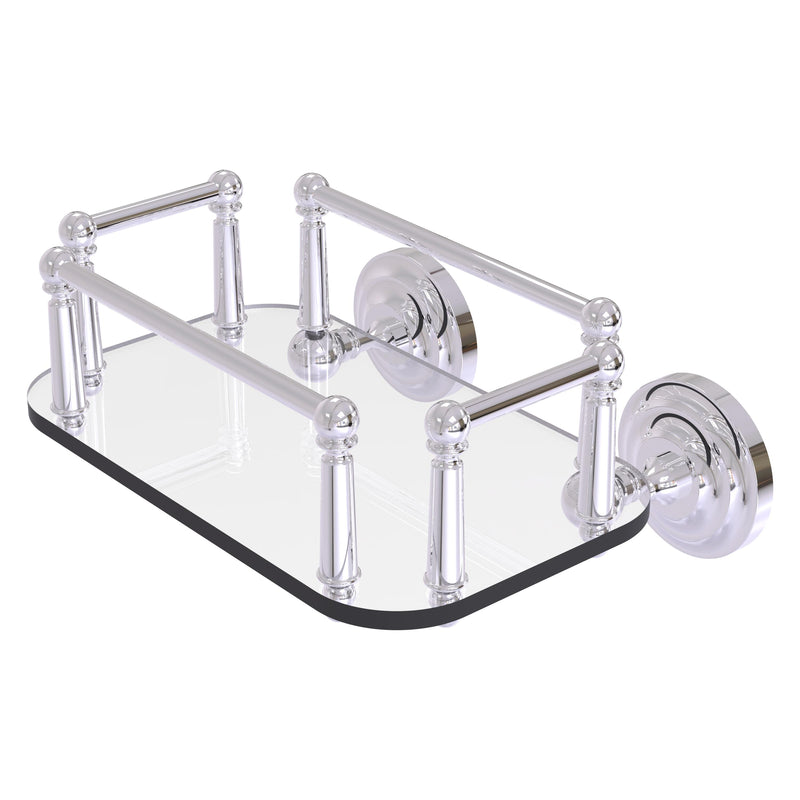 Que New Collection Wall Mounted Glass Guest Towel Tray