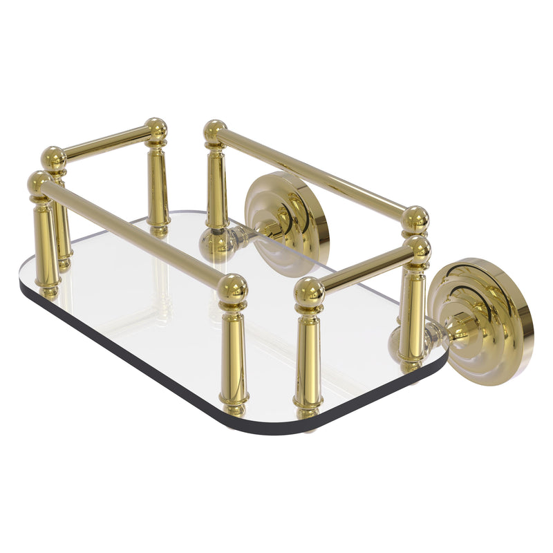 Que New Collection Wall Mounted Glass Guest Towel Tray