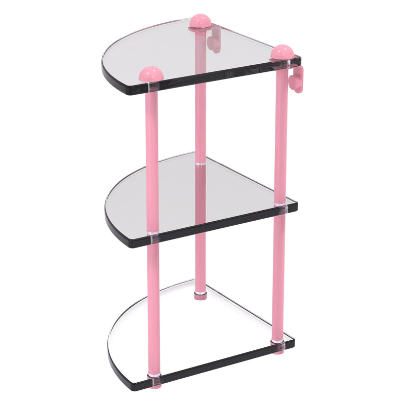 Three Tier Corner Glass Shelf