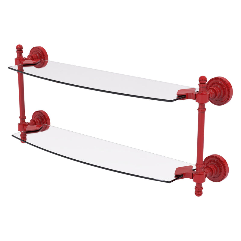 Retro Dot Collection Two Tiered Glass Shelf