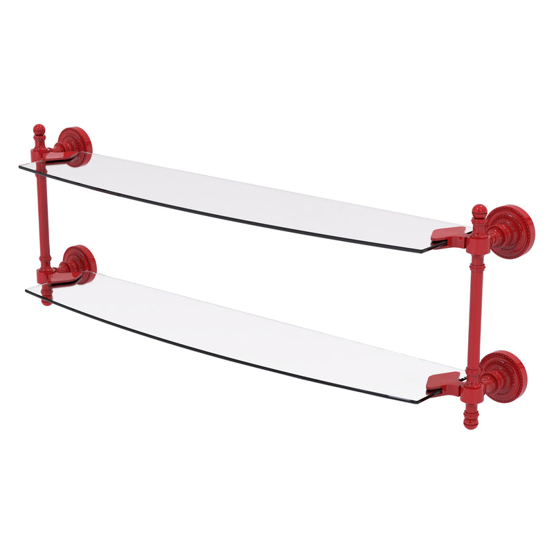 Retro Dot Collection Two Tiered Glass Shelf