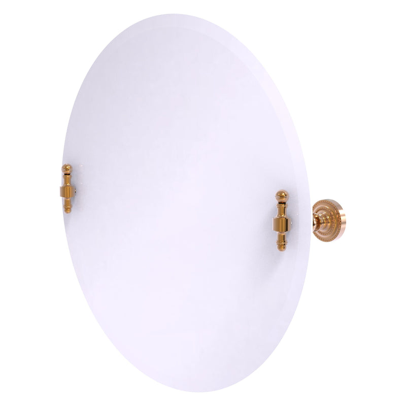 Frameless Round Tilt Mirror with Beveled Edge