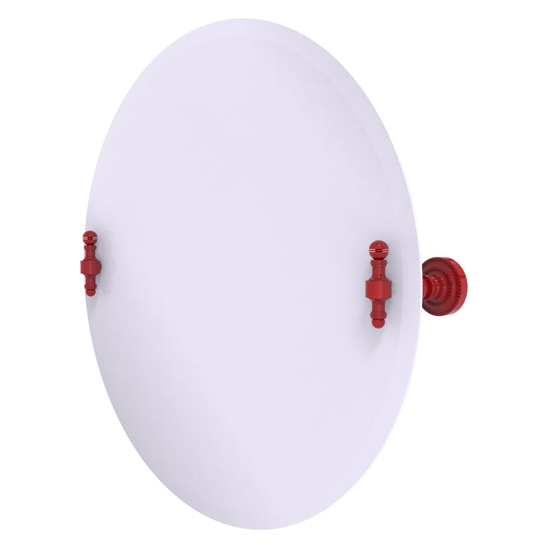 Frameless Round Tilt Mirror with Beveled Edge