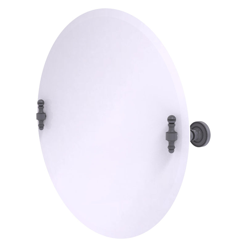 Frameless Round Tilt Mirror with Beveled Edge