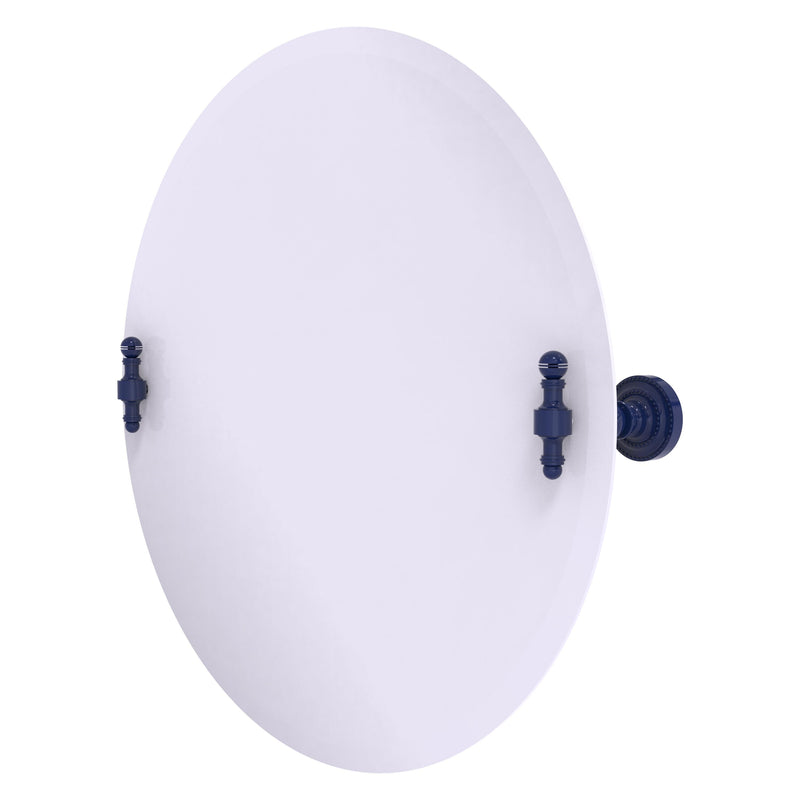 Frameless Round Tilt Mirror with Beveled Edge