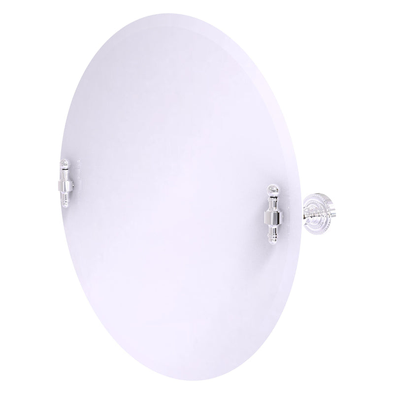 Frameless Round Tilt Mirror with Beveled Edge