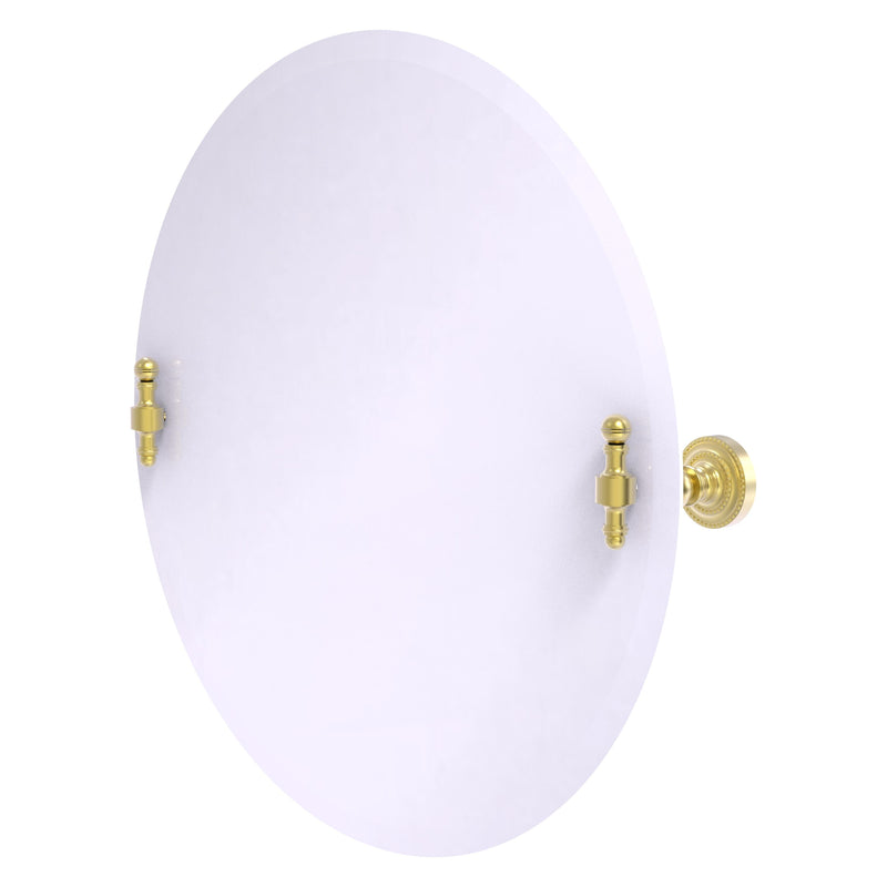 Frameless Round Tilt Mirror with Beveled Edge