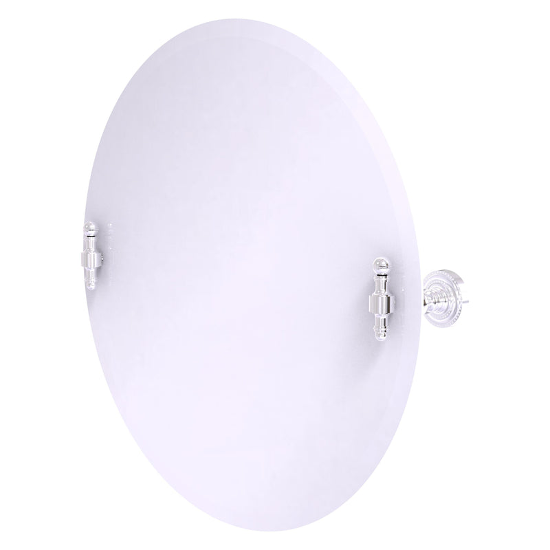 Frameless Round Tilt Mirror with Beveled Edge