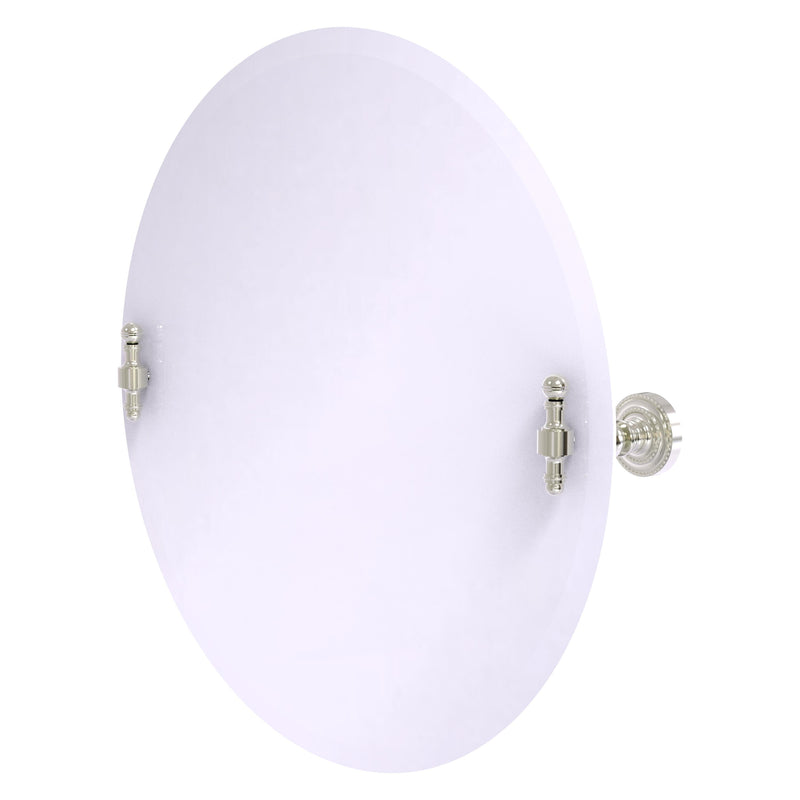 Frameless Round Tilt Mirror with Beveled Edge