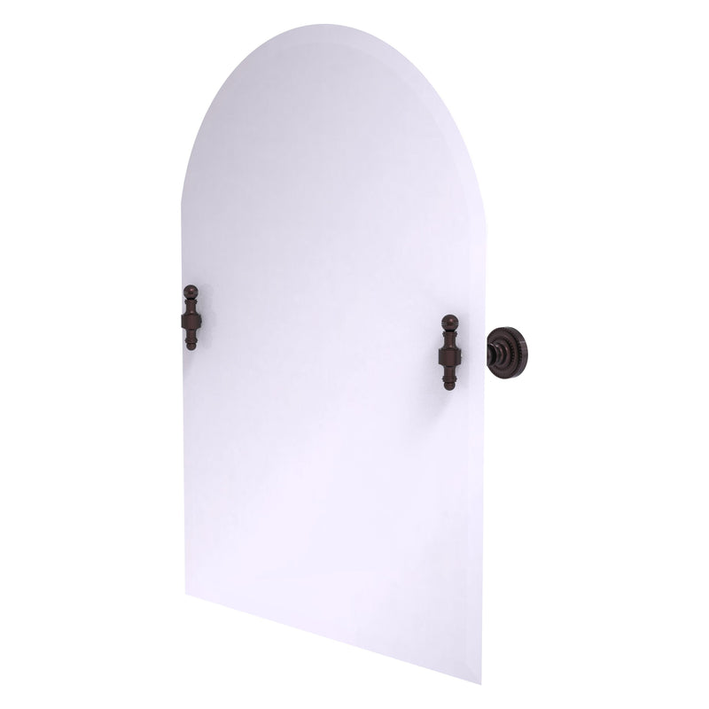 Frameless Arched Top Tilt Mirror with Beveled Edge