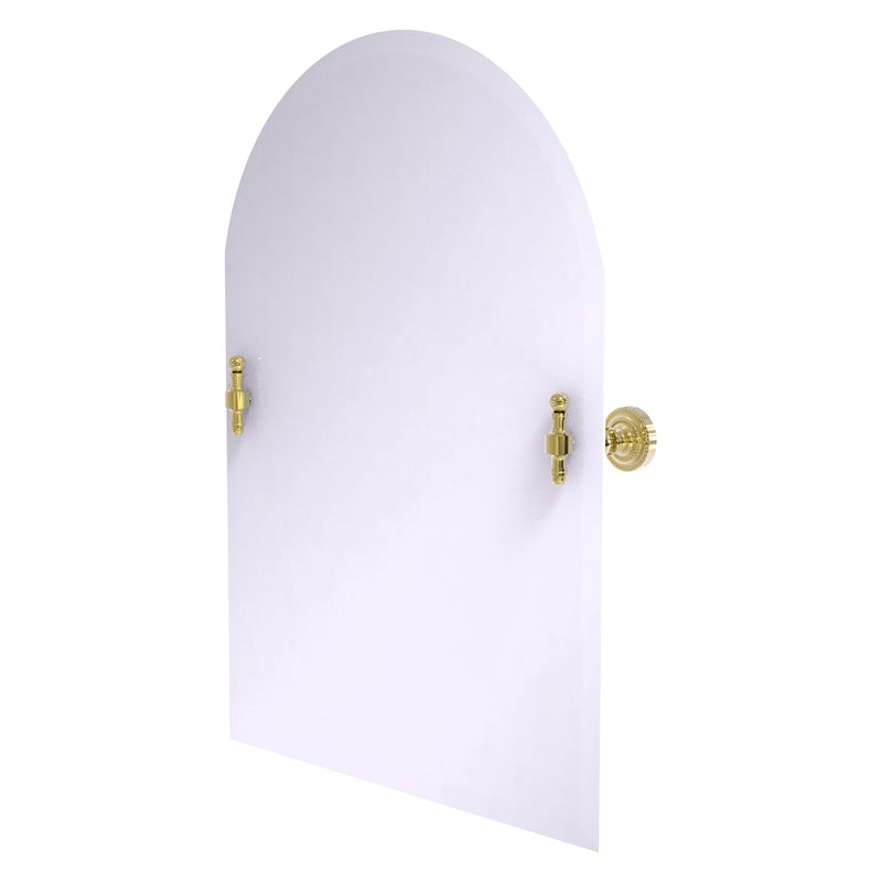 Frameless Arched Top Tilt Mirror with Beveled Edge