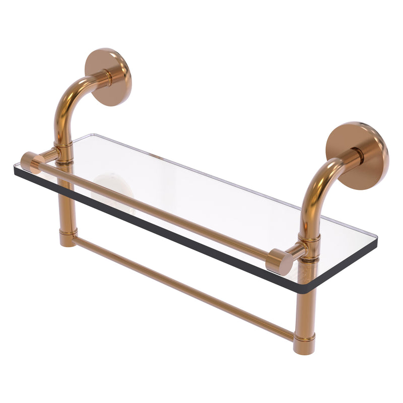 Remi Collection Gallery Glass Shelf with Towel Bar