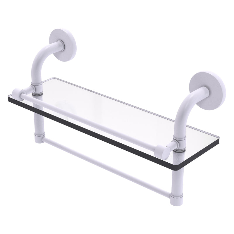 Remi Collection Gallery Glass Shelf with Towel Bar