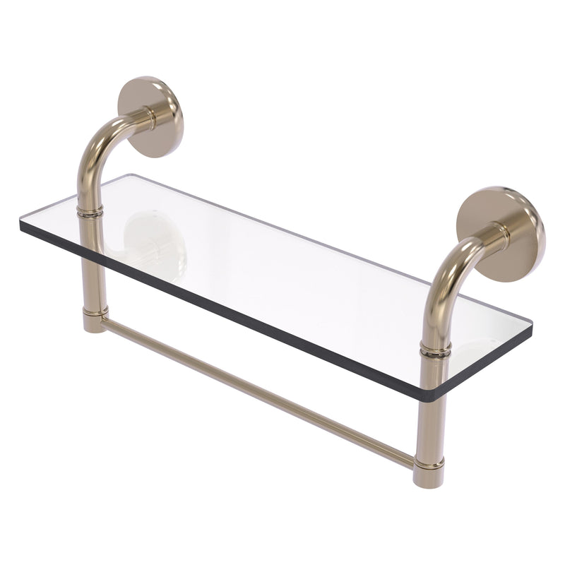 Remi Collection Glass Vanity Shelf with Integrated Towel Bar