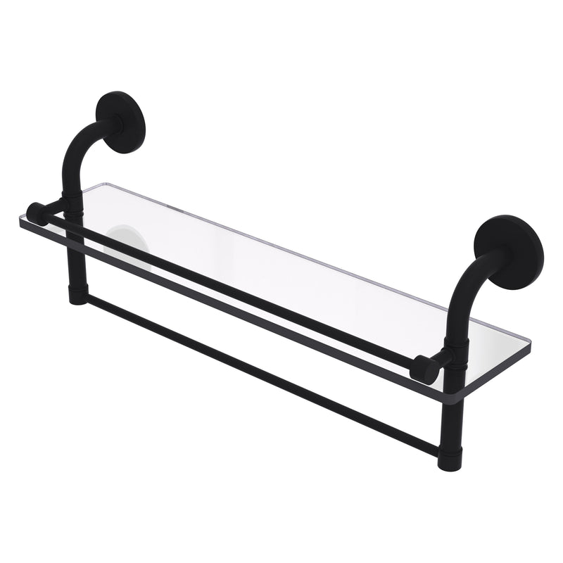 Remi Collection Gallery Glass Shelf with Towel Bar