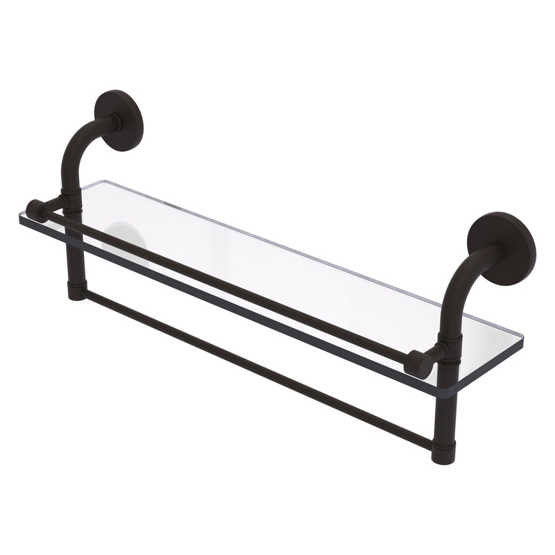 Remi Collection Gallery Glass Shelf with Towel Bar