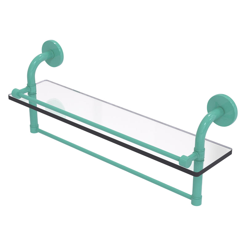 Remi Collection Gallery Glass Shelf with Towel Bar