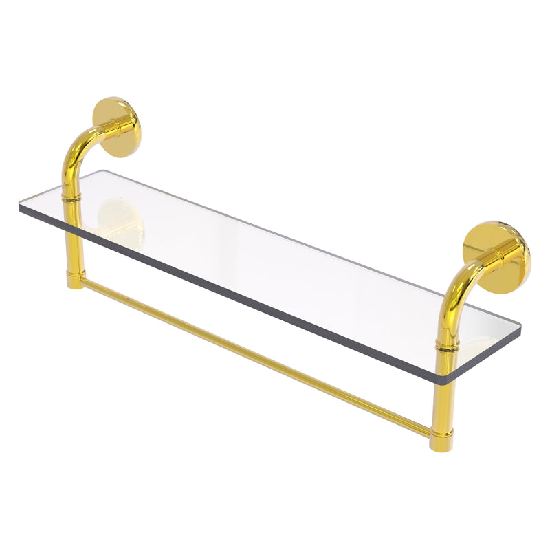 Remi Collection Glass Vanity Shelf with Integrated Towel Bar