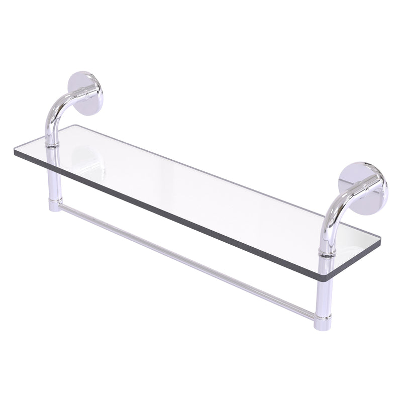 Remi Collection Glass Vanity Shelf with Integrated Towel Bar